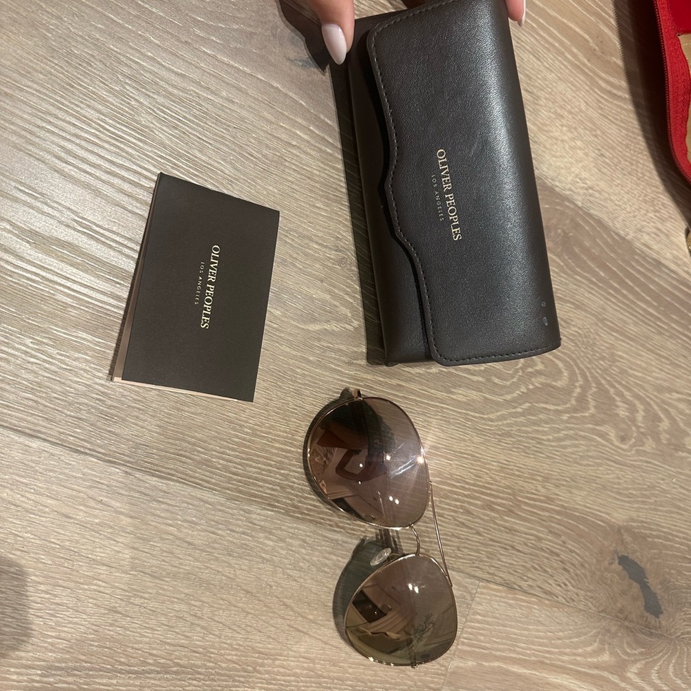 Oliver Peoples Dark Brown Sunglasses with Case BRAND NEW
